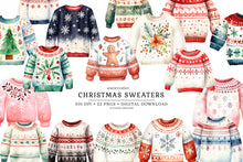 Load image into Gallery viewer, Christmas Sweaters Clipart Collection
