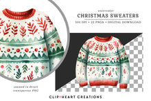 Load image into Gallery viewer, Christmas Sweaters Clipart Collection
