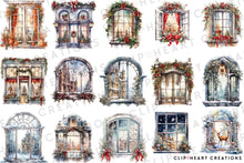 Load image into Gallery viewer, Christmas Windows Clipart Collection
