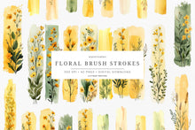 Load image into Gallery viewer, Yellow Floral Brush Strokes
