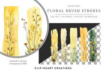Load image into Gallery viewer, Yellow Floral Brush Strokes
