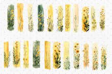 Load image into Gallery viewer, Yellow Floral Brush Strokes
