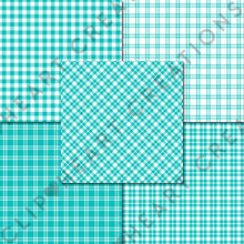 Load image into Gallery viewer, Buffalo Plaid Seamless Digital Papers - Aqua
