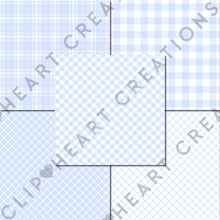 Load image into Gallery viewer, Buffalo Plaid Seamless Digital Papers - Baby Blue
