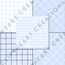 Load image into Gallery viewer, Buffalo Plaid Seamless Digital Papers - Baby Blue
