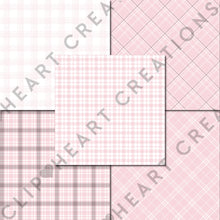 Load image into Gallery viewer, Buffalo Plaid Seamless Digital Papers - Baby Pink
