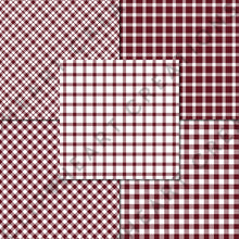 Load image into Gallery viewer, Buffalo Plaid Seamless Digital Papers - Burgundy
