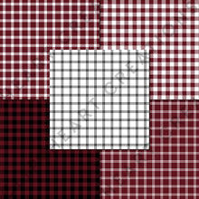 Load image into Gallery viewer, Buffalo Plaid Seamless Digital Papers - Burgundy
