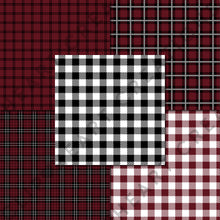 Load image into Gallery viewer, Buffalo Plaid Seamless Digital Papers - Burgundy
