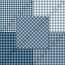 Load image into Gallery viewer, Buffalo Plaid Seamless Digital Papers - Navy
