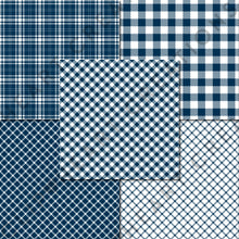 Load image into Gallery viewer, Buffalo Plaid Seamless Digital Papers - Navy
