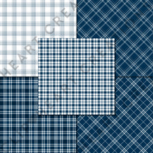 Load image into Gallery viewer, Buffalo Plaid Seamless Digital Papers - Navy
