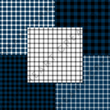 Load image into Gallery viewer, Buffalo Plaid Seamless Digital Papers - Navy
