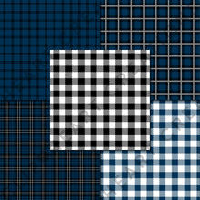 Load image into Gallery viewer, Buffalo Plaid Seamless Digital Papers - Navy
