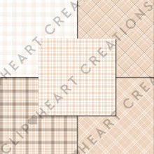 Load image into Gallery viewer, Buffalo Plaid Seamless Digital Papers - Neutral
