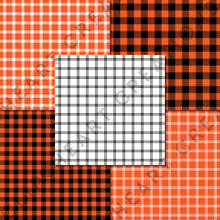 Load image into Gallery viewer, Buffalo Plaid Seamless Digital Papers - Orange
