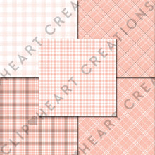 Load image into Gallery viewer, Buffalo Plaid Seamless Digital Papers - Peach
