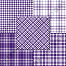 Load image into Gallery viewer, Buffalo Plaid Seamless Digital Papers - Purple
