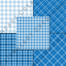 Load image into Gallery viewer, Buffalo Plaid Seamless Digital Papers - Royal Blue
