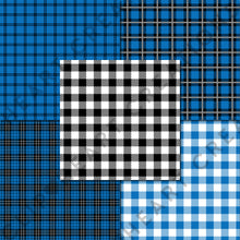 Load image into Gallery viewer, Buffalo Plaid Seamless Digital Papers - Royal Blue
