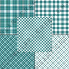 Load image into Gallery viewer, Buffalo Plaid Seamless Digital Papers - Teal
