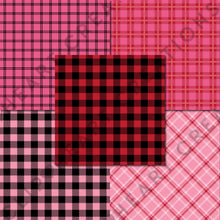 Load image into Gallery viewer, Buffalo Plaid Seamless Digital Papers - Valentines Day
