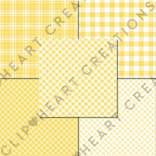 Load image into Gallery viewer, Buffalo Plaid Seamless Digital Papers - Yellow
