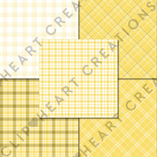 Load image into Gallery viewer, Buffalo Plaid Seamless Digital Papers - Yellow
