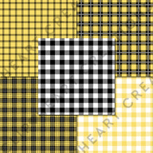 Load image into Gallery viewer, Buffalo Plaid Seamless Digital Papers - Yellow
