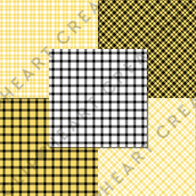 Load image into Gallery viewer, Buffalo Plaid Seamless Digital Papers - Yellow
