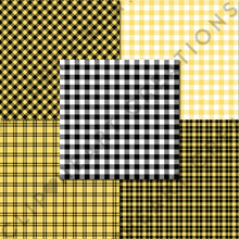 Load image into Gallery viewer, Buffalo Plaid Seamless Digital Papers - Yellow
