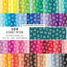 Load image into Gallery viewer, 100 Alphabet Pattern Papers (Tinted)
