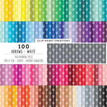 Load image into Gallery viewer, 100 Arrow Pattern Digital Papers (White)
