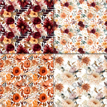 Load image into Gallery viewer, Autumnal Floral Watercolors Seamless Digital Papers
