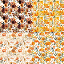 Load image into Gallery viewer, Autumnal Floral Watercolors Seamless Digital Papers
