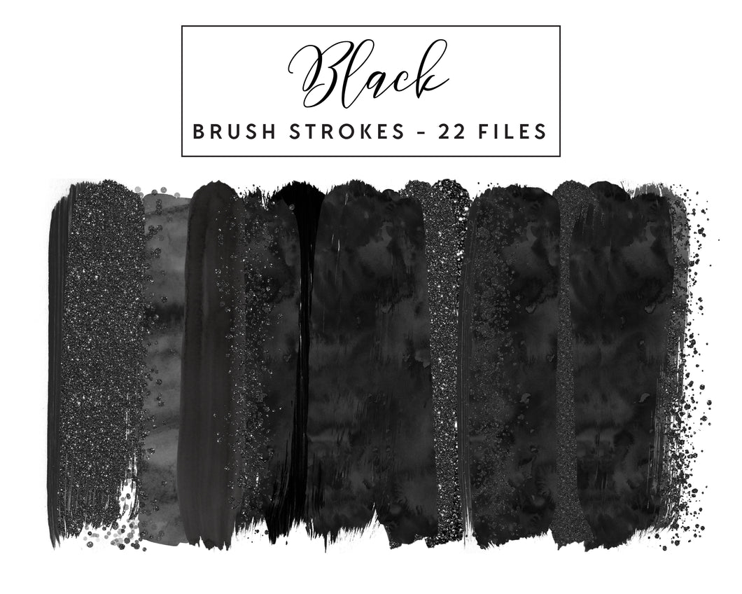 Black Brush Strokes