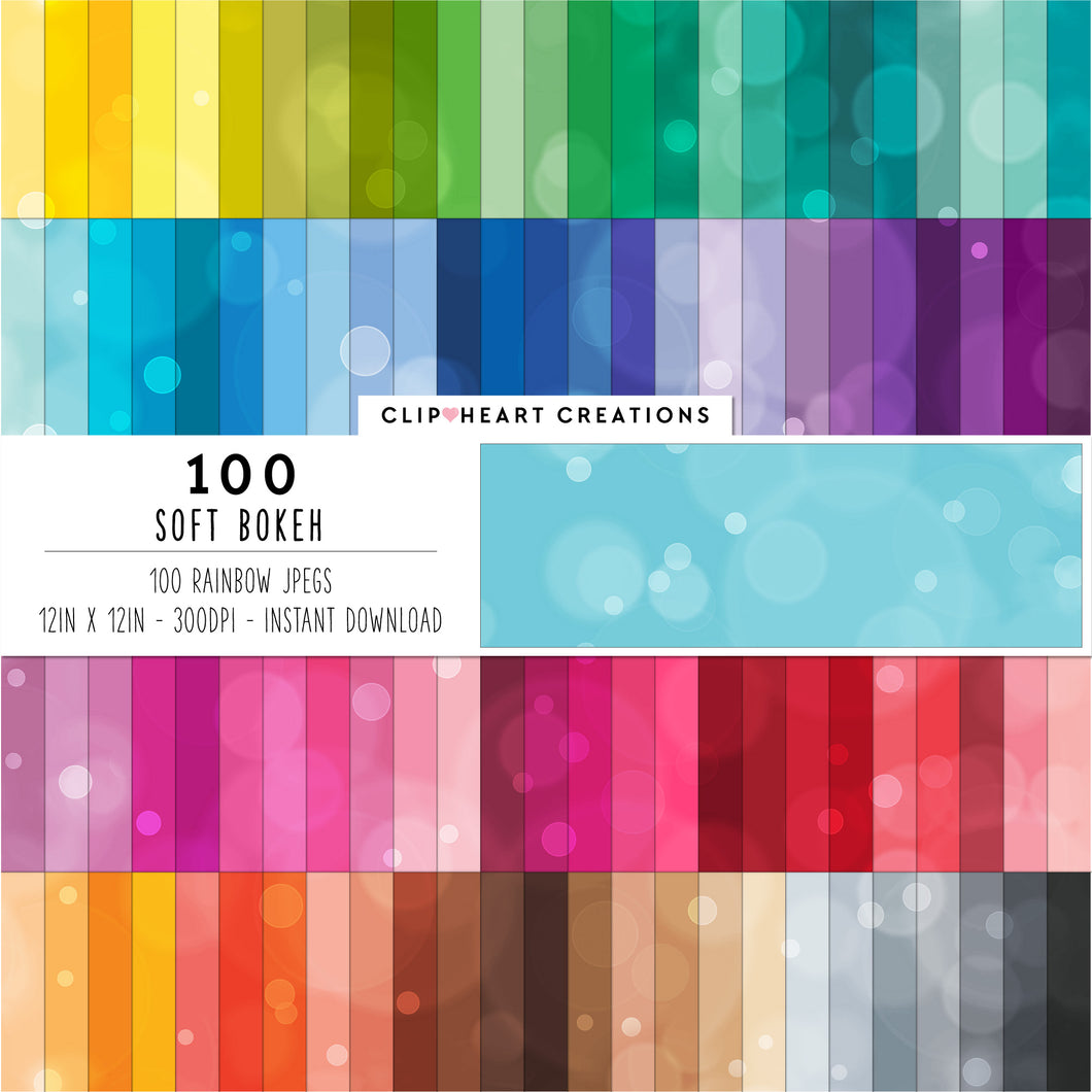 100 Bokeh Digital Papers