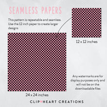 Load image into Gallery viewer, 100 Checkerboard Pattern Digital Papers (Black)
