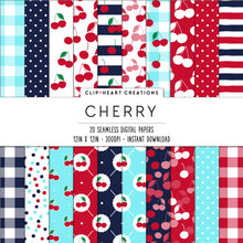 Load image into Gallery viewer, Cherry Seamless Digital Papers
