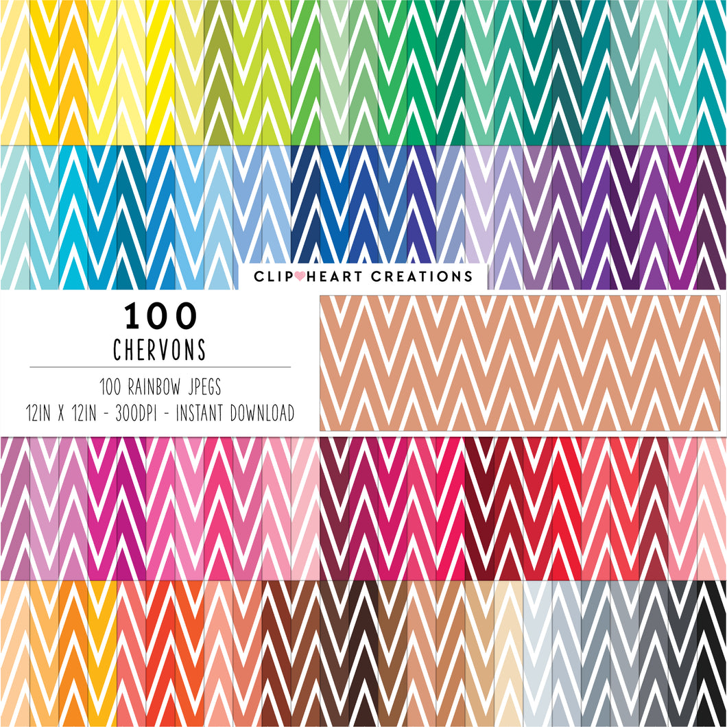 100 Chevron Pattern Digital Papers