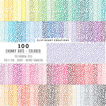 Load image into Gallery viewer, 100 Chunky Dots Pattern Digital Papers (Color)
