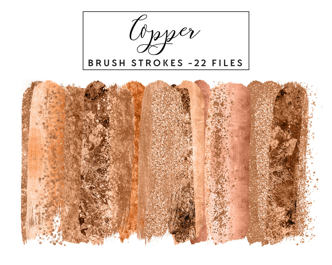 Copper Brush Strokes