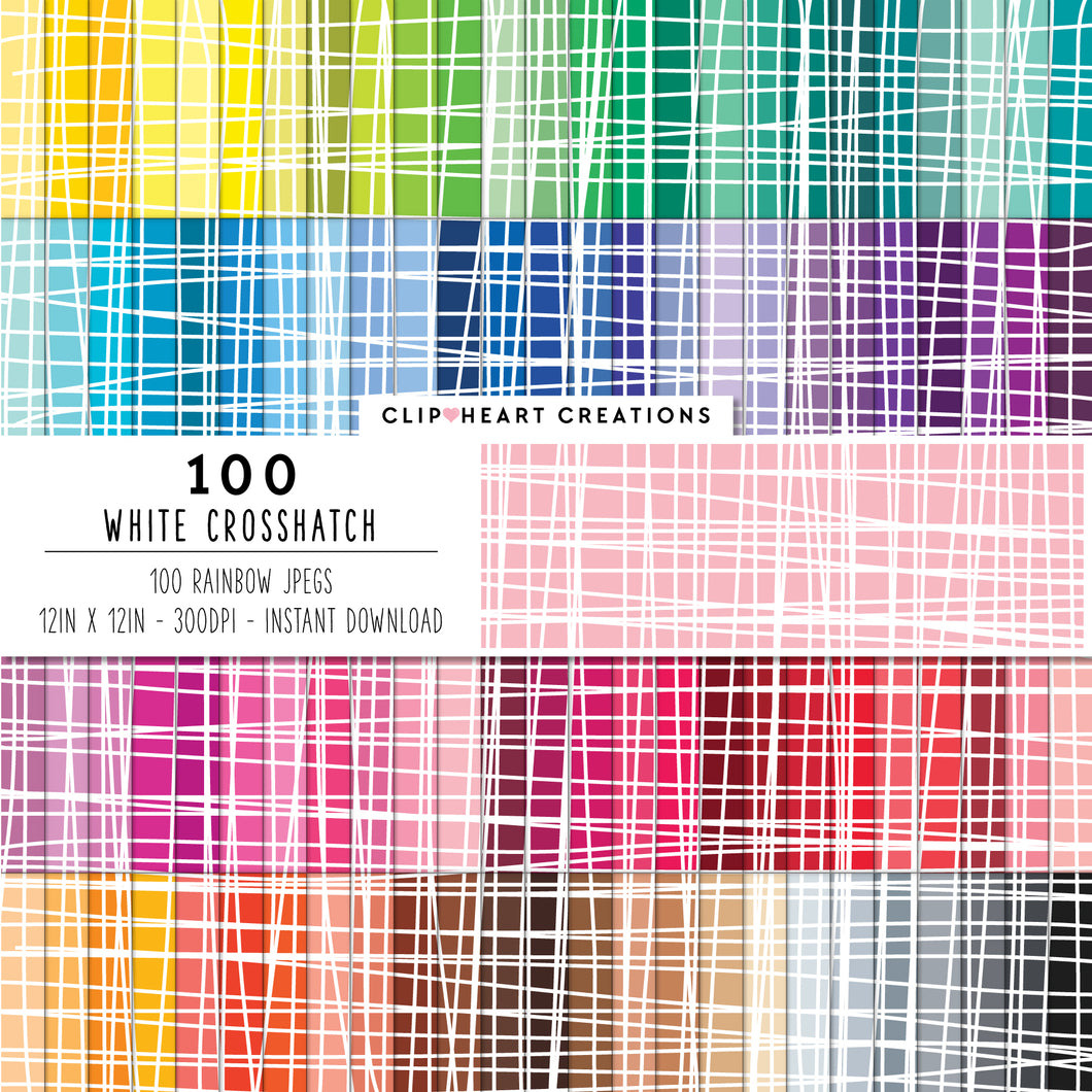 100 Crosshatch Digital Papers