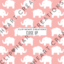 Load image into Gallery viewer, 100 Elephant Pattern Digital Papers (White)
