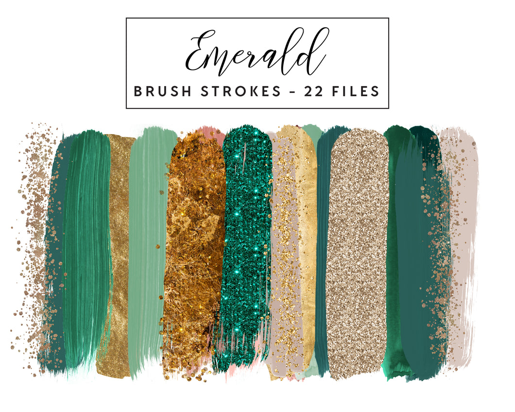 Emerald Brush Strokes