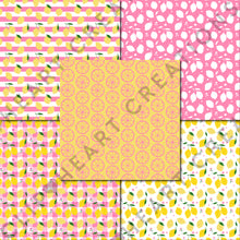 Load image into Gallery viewer, Pink Lemonade Seamless Digital Papers
