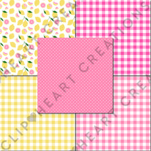 Load image into Gallery viewer, Pink Lemonade Seamless Digital Papers
