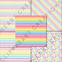 Load image into Gallery viewer, Rainbow Pastels Seamless Digital Papers
