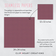 Load image into Gallery viewer, 100 Gingham Pattern Digital Papers (Black)
