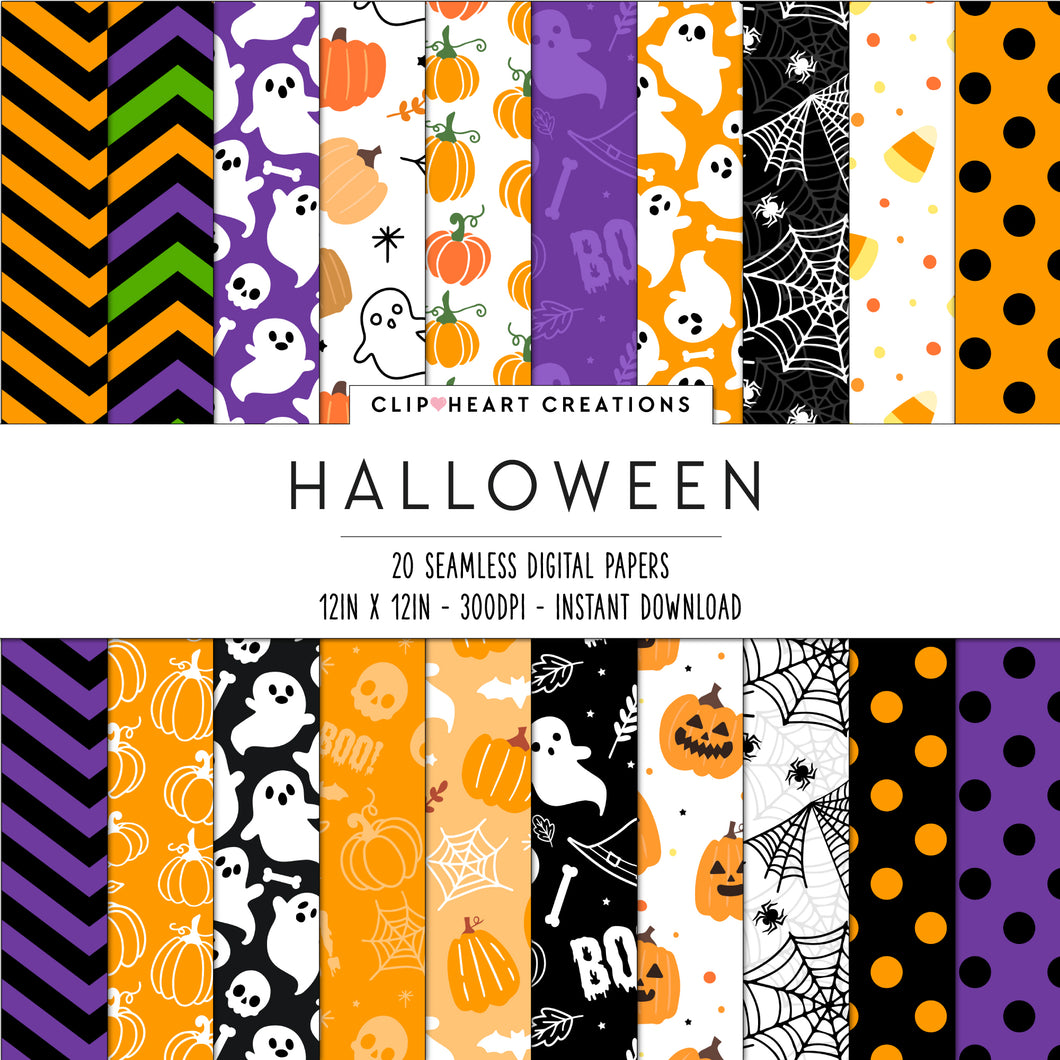 Halloween Seamless Digital Papers